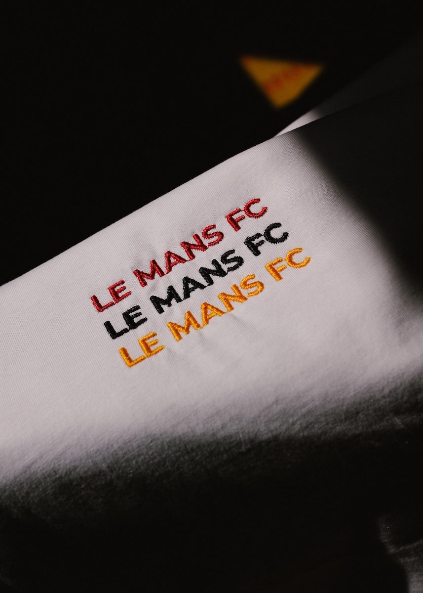 T-shirt blanc brodé Le Mans FC - Adulte