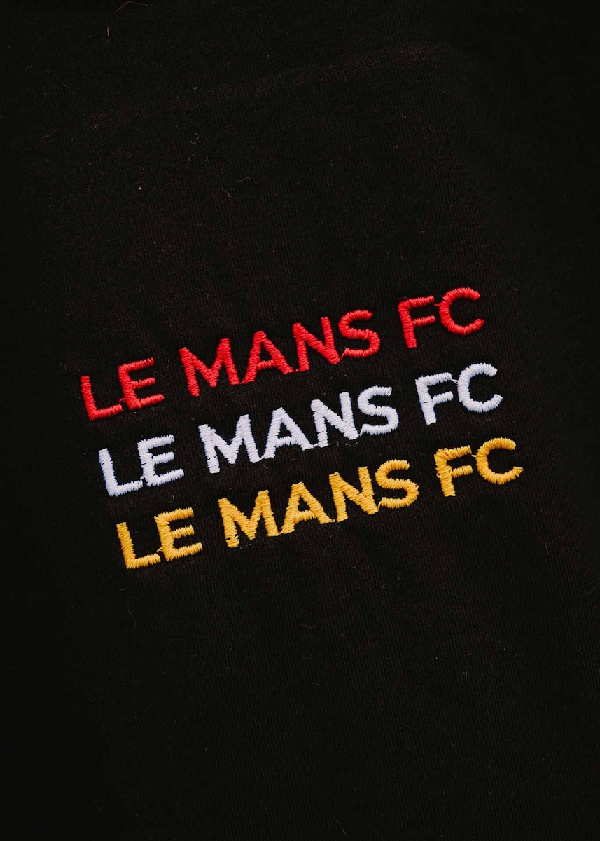 T-shirt Noir brodé Le Mans FC - Adulte