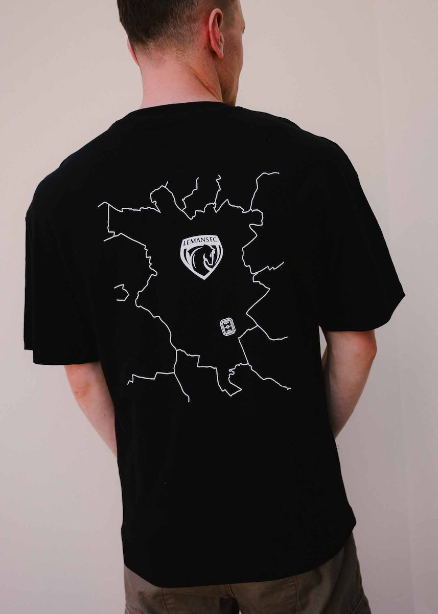 T-shirt Noir brodé Le Mans FC - Adulte